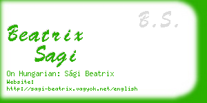 beatrix sagi business card