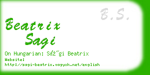 beatrix sagi business card